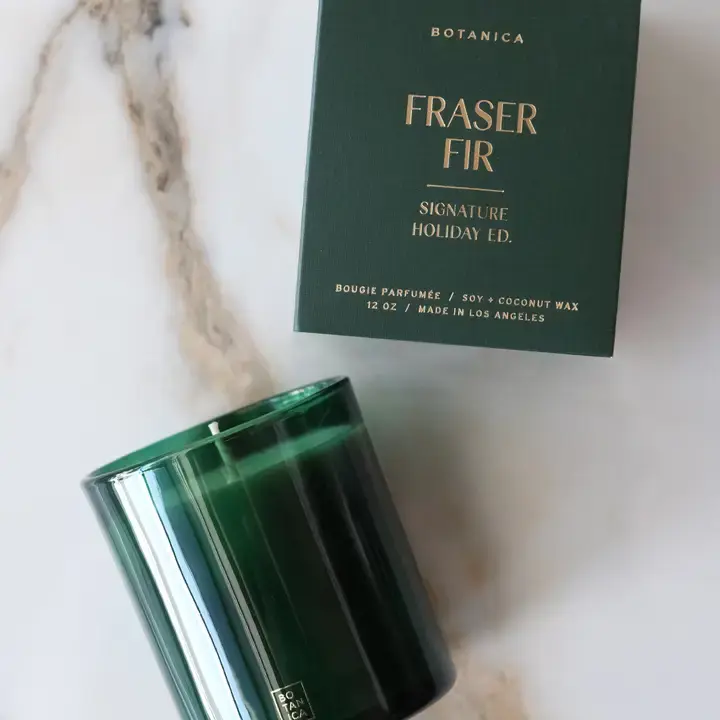 Botanica - BOT BOT CALA - Fraser Fir  Green Glass 12 oz. Holiday Candle