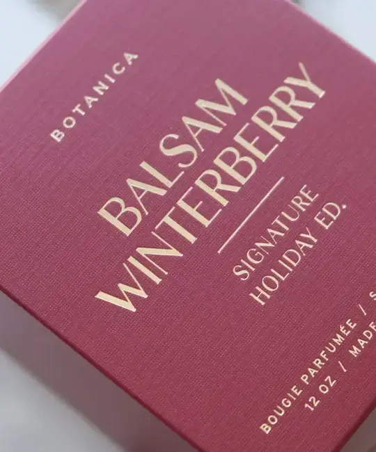 Botanica - BOT BOT CALA - Balsam Winterberry Cranberry Glass 12 oz. Holiday Candle