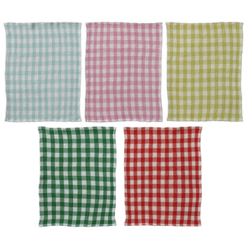 Creative Co-Op - CCO CCO HG - Gingham Cotton Waffle Weave Tea Towel (Assorted)