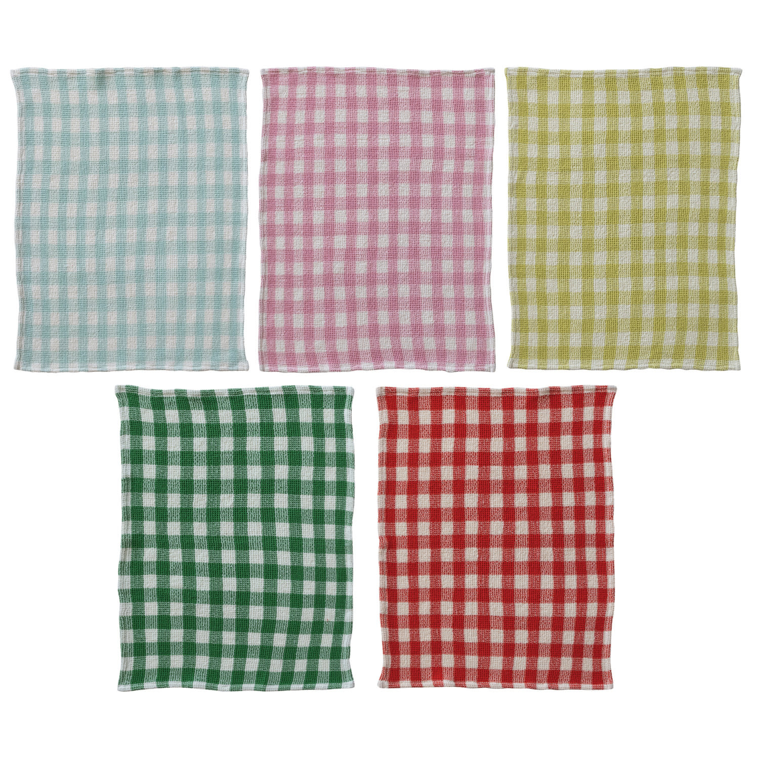 Creative Co-Op - CCO CCO HG - Gingham Cotton Waffle Weave Tea Towel (Assorted)