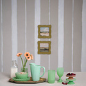 Creative Co-Op - CCO CCO HG - Pressed Milk Glass Octagon Footed Pedestal (Green or Pink)
