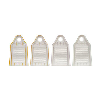 Creative Co-Op - CCO CCO HG - Stripe Stoneware Garlic/Ginger Grater (Assorted)