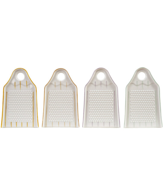 Creative Co-Op - CCO CCO HG - Stripe Stoneware Garlic/Ginger Grater (Assorted)