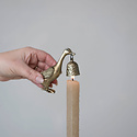 Creative Co-Op - CCO CCO CAAC - Pewter Duck Shaped Candle Snuffer (Antique Gold Finish)