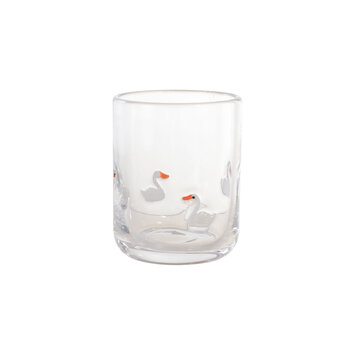 Creative Co-Op - CCO CCO HG - Embedded Swan Drinking Glass, 16 oz.