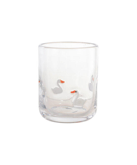 Creative Co-Op - CCO CCO HG - Embedded Swan Drinking Glass, 16 oz.