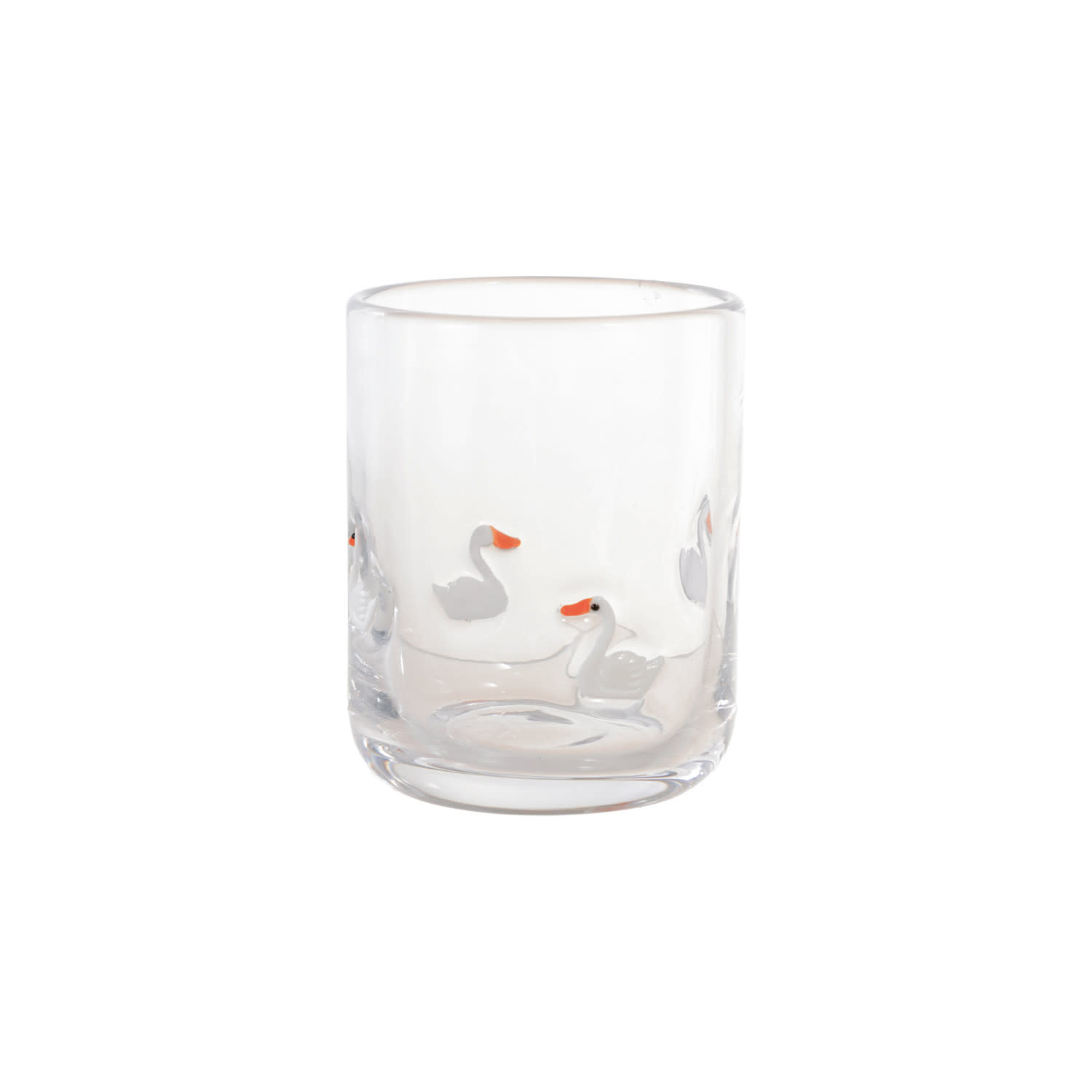 Creative Co-Op - CCO CCO HG - Embedded Swan Drinking Glass, 16 oz.