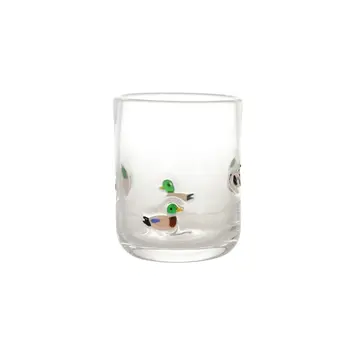 Creative Co-Op - CCO CCO HG - Embedded Mallard Duck Drinking Glass, 16 oz.