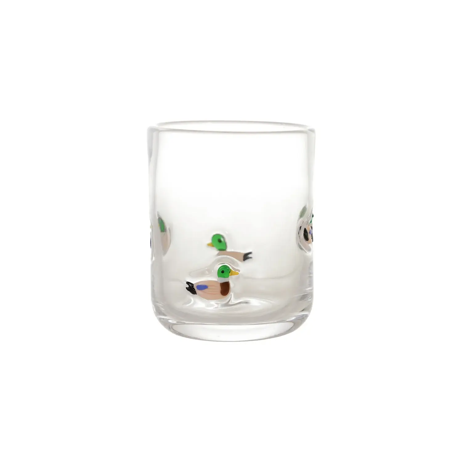 Creative Co-Op - CCO CCO HG - Embedded Mallard Duck Drinking Glass, 16 oz.