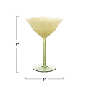 Creative Co-Op - CCO CCO HG - Yellow Flower Shaped Champagne Coupe Glass (68oz)