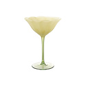 Creative Co-Op - CCO CCO HG - Yellow Flower Shaped Champagne Coupe Glass (68oz)