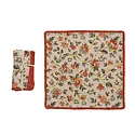Creative Co-Op - CCO CCO HGKL - Printed Floral Napkins with Ruffle Edge, Set of 4