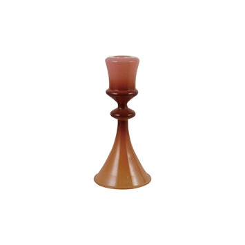Creative Co-Op - CCO CCO HGDE - Blush & Brown Two-Tone Glass Taper Holder