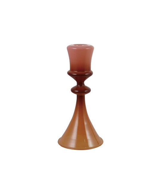 Creative Co-Op - CCO CCO HGDE - Blush & Brown Two-Tone Glass Taper Holder