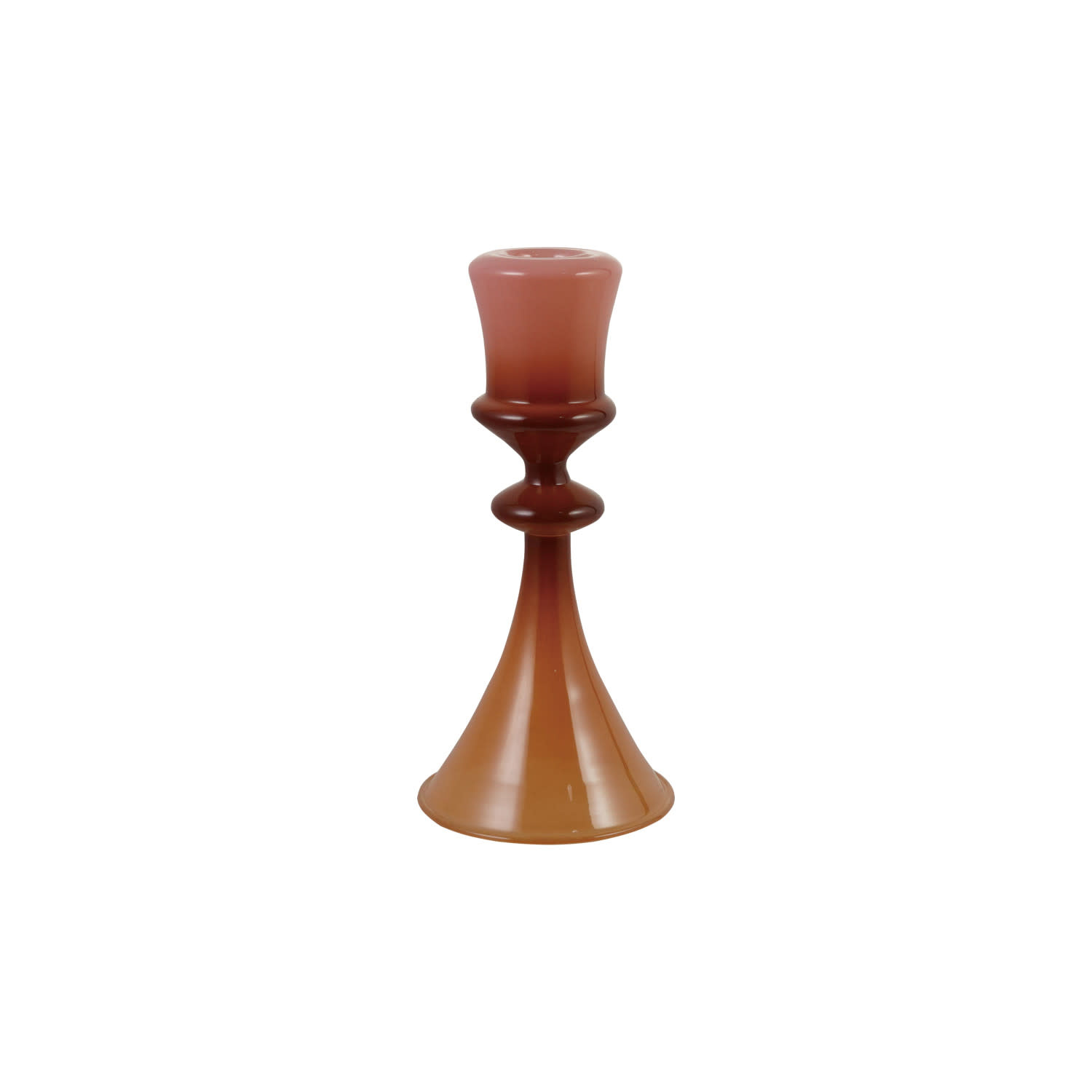 Creative Co-Op - CCO CCO HGDE - Blush & Brown Two-Tone Glass Taper Holder