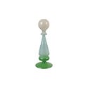 Creative Co-Op - CCO CCO HGDE - Cream, Green & Blue Two-Tone Glass Taper Holder