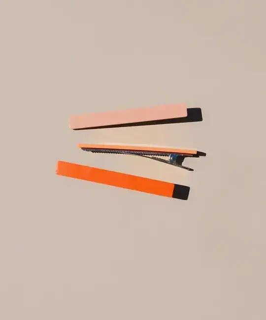 Nat + Noor - NAN NAN ACHA - Evie Hair Clip Set of 3 in Mango