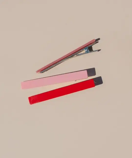 Nat + Noor - NAN NAN ACHA - Evie Hair Clip Set of 3 in Rose