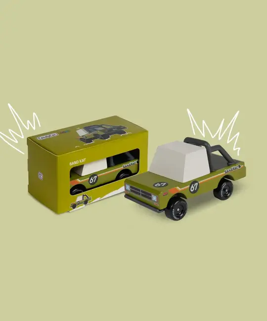 Candylab Toys - CT CT BATO - Sandkat Toons Wooden Toy Car