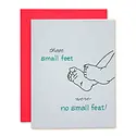 Ladyfingers Letterpress - LF LFGCBA0020 - Small Feat Small Feet Baby Card