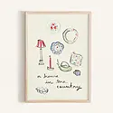 Phthalo Ruth - PHR PHR PRSM - A Home in the Country Mini Art Print, 5" x 7"