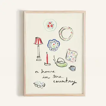 Phthalo Ruth - PHR PHR PRSM - A Home in the Country Mini Art Print, 5" x 7"