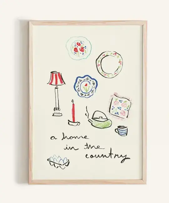 Phthalo Ruth - PHR PHR PRSM - A Home in the Country Mini Art Print, 5" x 7"