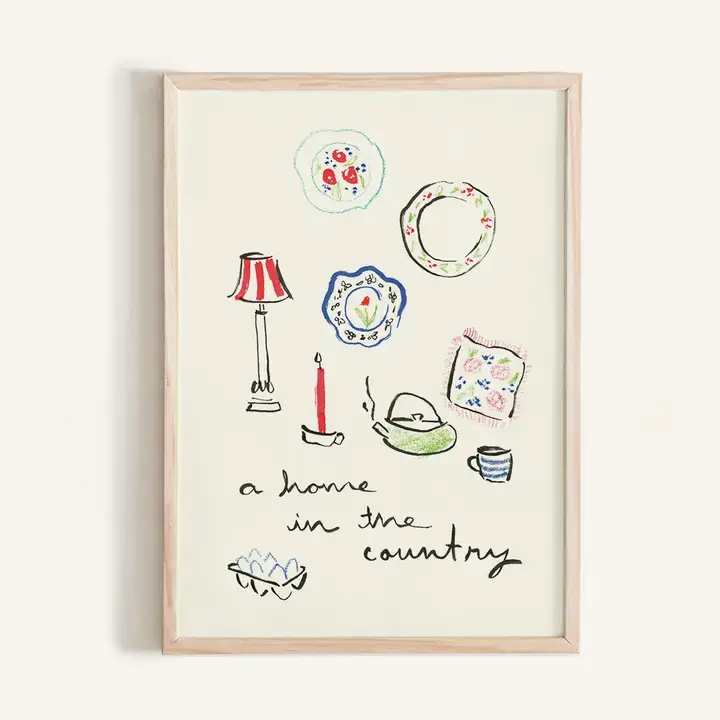 Phthalo Ruth - PHR PHR PRSM - A Home in the Country Mini Art Print, 5" x 7"
