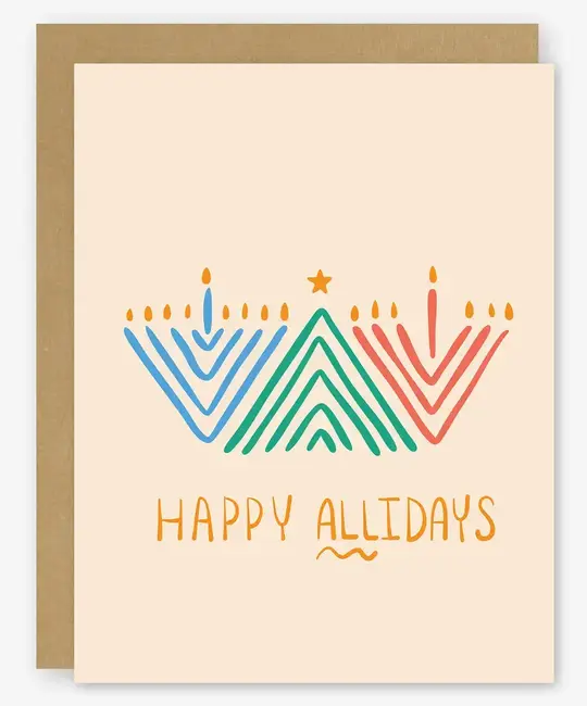 STOGCHO0002 - Happy Allidays Christmas, Hanukkah, Kwanzaa Holiday Card