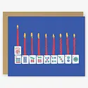 STOGCHAN0003 - 8 Days of Mahjong Menorah Hanukkah Card