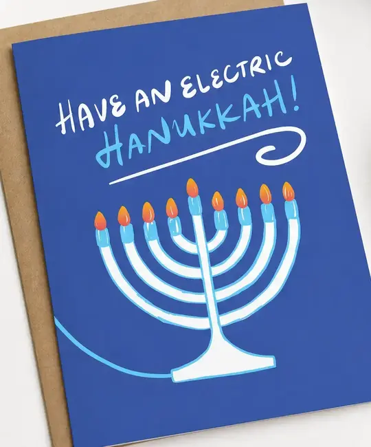 STOGCHAN0002 - Menorah An Electric Hanukkah Card