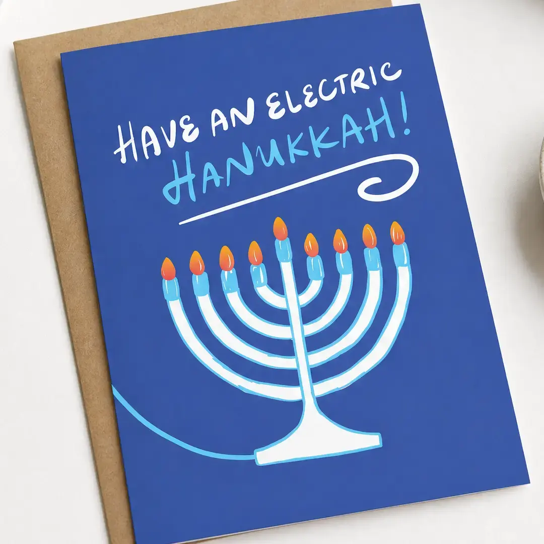 STOGCHAN0002 - Menorah An Electric Hanukkah Card