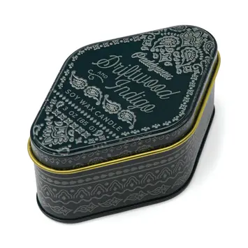 Paddywax - PA PA CASM - Driftwood & Indigo Bandana Station Tin 3.5 oz Candle