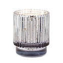 Paddywax - PA PA CASM - Short Silver Mercury Glass Cypress & Fir Candle 4.5oz.