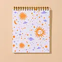 and Here We Are - AHW AHW NBBL - Constellations Doodle BookTop Spiral Square Notebook, Blank