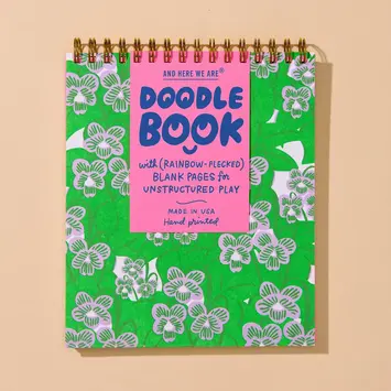 and Here We Are - AHW AHW NBBL - Violets Doodle BookTop Spiral Square Notebook, Blank
