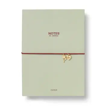 Papier - PA PA NBLI - Moss & Ink Softcover Notebook with Charm, Lined