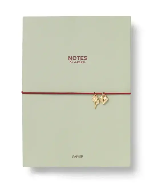 Papier - PA PA NBLI - Moss & Ink Softcover Notebook with Charm, Lined