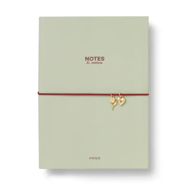 Papier - PA PA NBLI - Moss & Ink Softcover Notebook with Charm, Lined