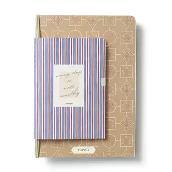 Papier - PA PA NBLI - Notes & Stripes Softcover Notebook Set, Lined