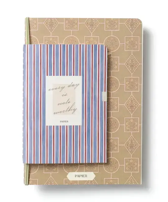 Papier - PA PA NBLI - Notes & Stripes Softcover Notebook Set, Lined