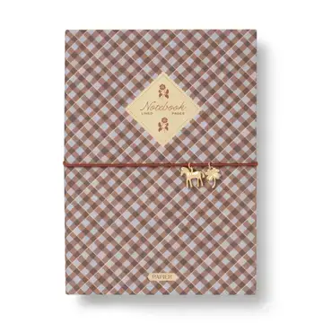 Papier - PA PA NBLI - Petals & Plaid Fabric Softcover Notebook with Charm, Lined