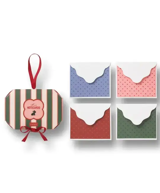 Papier - PA PS NS - Stripe Merry Notes Mini Notecard Set
