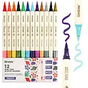 Grabie Art - GRAA GRAA AS - Dual Tone Brush Tip Acrylic Paint Marker Set of 12