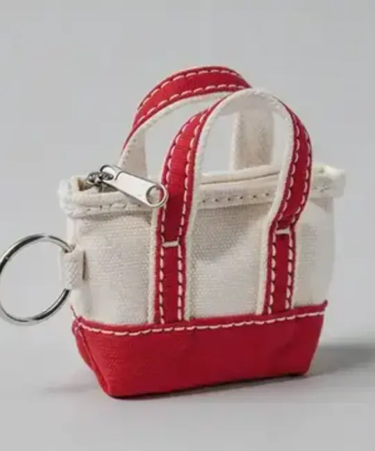 DAY ACKC - Red Mini Boat Tote Keychain Bag Charm