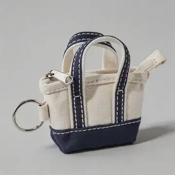DAY ACKC - Navy Mini Boat Tote Keychain Bag Charm