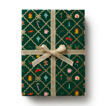 Rifle Paper Co - RP RP WPROHO - Holiday Argyle Continuous Wrap Roll