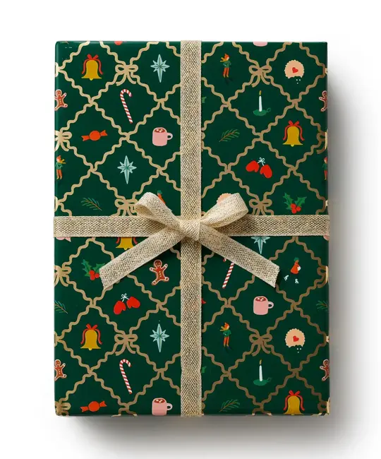 Rifle Paper Co - RP RP WPROHO - Holiday Argyle Continuous Wrap Roll