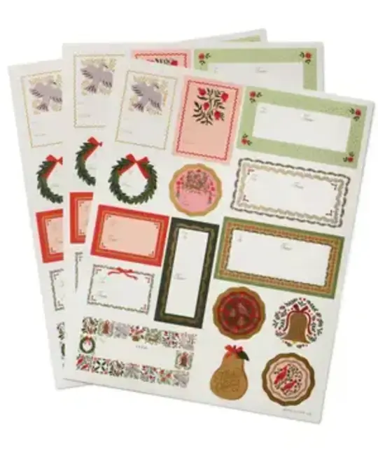 Rifle Paper Co - RP RP GTHO - Christmastide Stickers & Labels, 3 Sheets