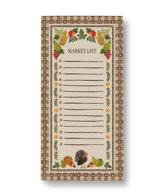 Rifle Paper Co - RP RP NP - Harvest Gingham Market List Notepad